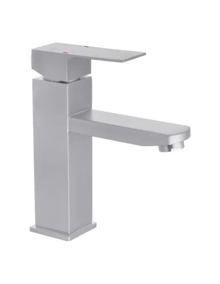 Змішувач для умивальника Kroner KRP Edelstahl Kubus - ESG010, нікель, одноважільний Змішувач для умивальника Kroner KRP Edelstahl Kubus - ESG010, нікель, одноважільний