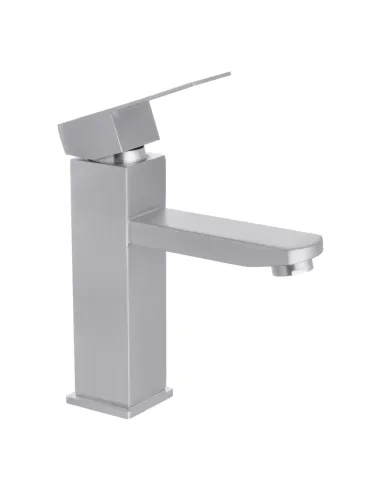 Змішувач для умивальника Kroner KRP Edelstahl Kubus - ESG010, нікель, одноважільний