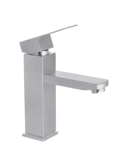 Смеситель для умывальника Kroner KRP Edelstahl Kubus - ESG010, никель, однорычажный