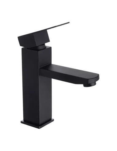 Змішувач для умивальника Kroner KRP Edelstahl Kubus - SCH010, чорний, одноважільний