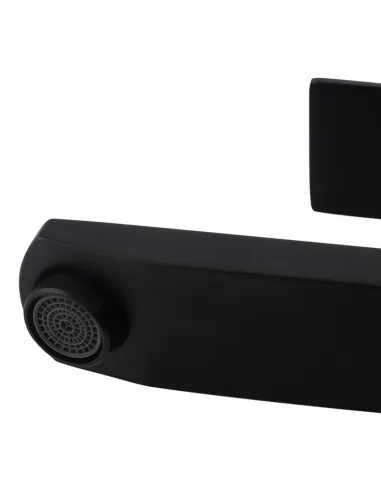 Змішувач для умивальника Kroner KRP Edelstahl Kubus - SCH010, чорний, одноважільний