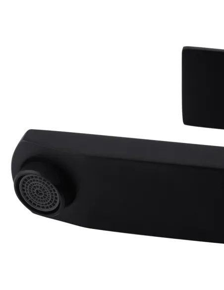 Змішувач для умивальника Kroner KRP Edelstahl Kubus - SCH010, чорний, одноважільний