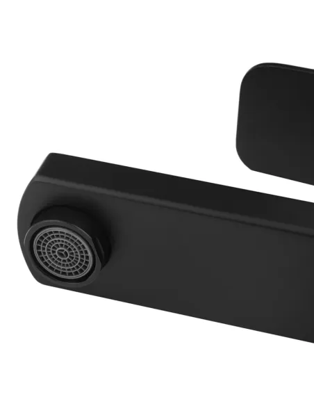 Змішувач для умивальника Kroner KRP Edelstahl Kubus - SCH010-3, чорний, одноважільний