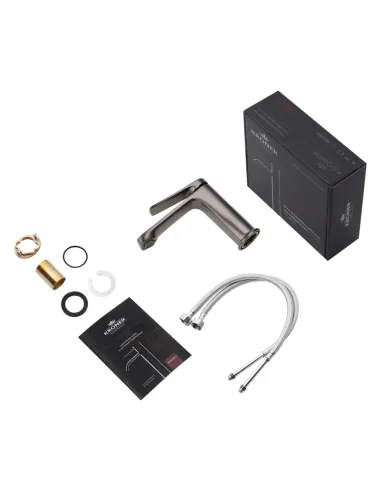 Смеситель для умывальника Kroner KRP Makon - GRP010, графит, однорычажный