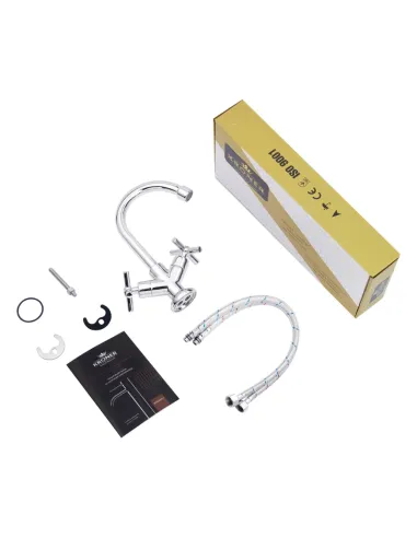 Смеситель для умывальника Kroner KRM Aller - C010, двухвентильный