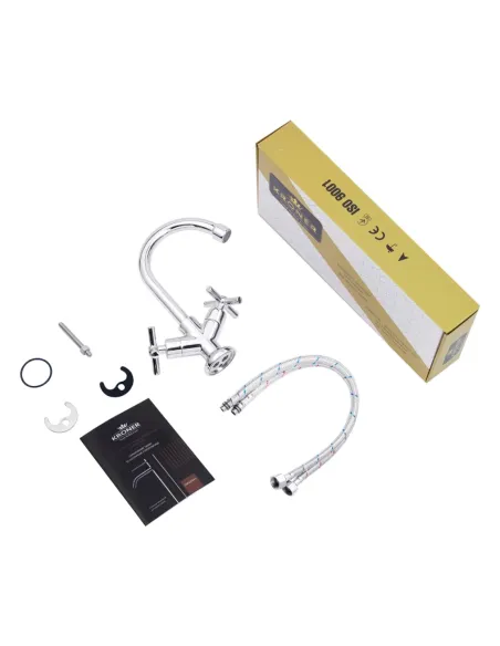 Смеситель для умывальника Kroner KRM Aller - C010, двухвентильный