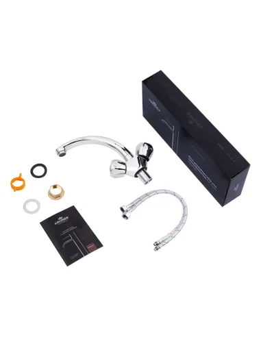 Смеситель для умывальника Kroner KRP Hamburg - C010, двухвентильный