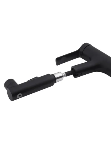 Смеситель для умывальника Kroner KRP Edelstahl Klassisch - SCH030-T, черный, с выдвижным изливом