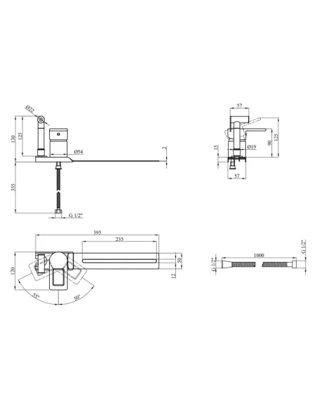 Змішувач для біде Kroner KRM Zenda - C025, з гігієнічним душем Змішувач для біде Kroner KRM Zenda - C025, з гігієнічним душем