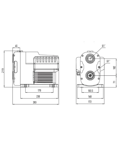 Насосная станция Koer SCA2-30 0.6 кВт, с частотным преобразователем
