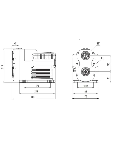 Насосная станция Koer SCA2-30 0.6 кВт, с частотным преобразователем