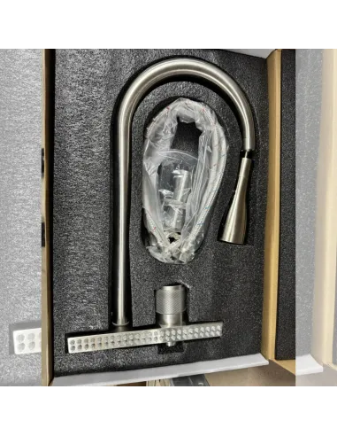 Смеситель для кухни Mixxus FOL-017 MI6343 с выдвижным изливом, функция водопад