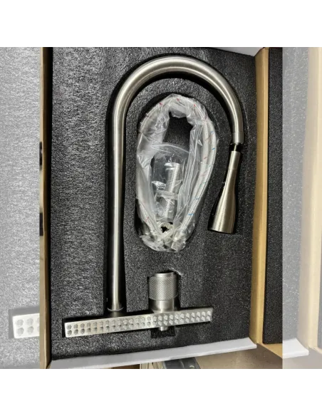 Змішувач для кухні Mixxus FOL-017 MI6343 з висувним зливом, функція водоспад