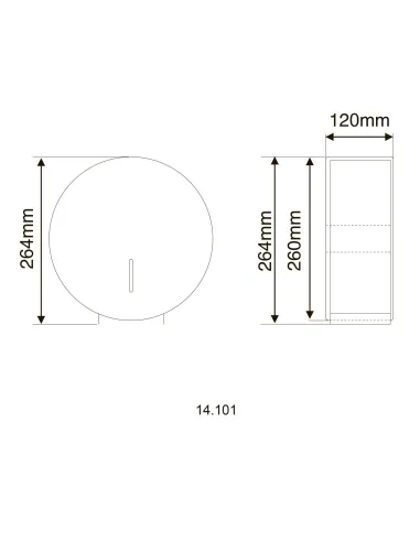 Тримач для туалетного паперу Hotec 14.101 Stainless steel, нержавіюча сталь, настінний, круглий купити у Дніпрі та Києві - ціна
