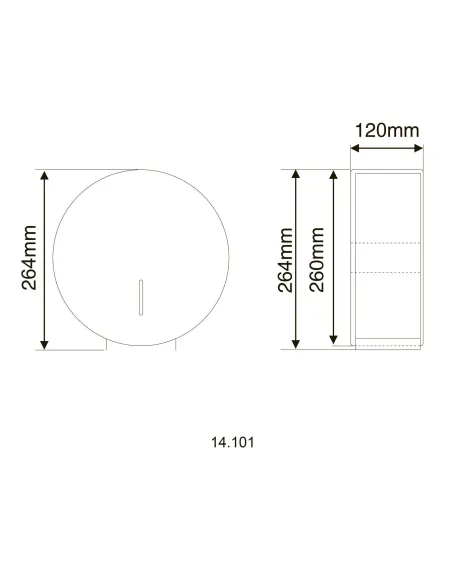Тримач для туалетного паперу Hotec 14.101 Stainless steel, нержавіюча сталь, настінний, круглий купити у Дніпрі та Києві - ціна