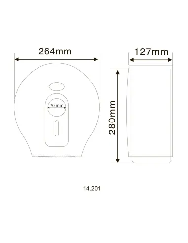 Тримач для туалетного паперу Hotec 14.201 ABS White, настінний, круглий купити у Дніпрі та Києві - ціна від КТУ