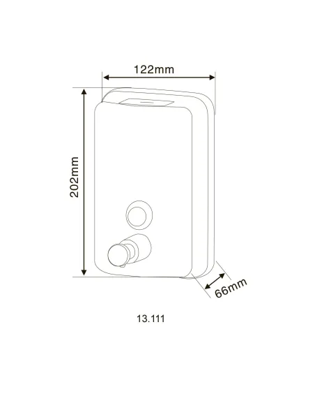 Дозатор рідкого мила Hotec 13.111 Stainless steel, вертикальний, нержавіюча сталь, 1л купити у Дніпрі та Києві - ціна від КТУ