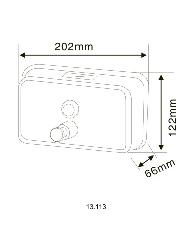 Дозатор рідкого мила Hotec 13.113 Stainless steel, горизонтальний, нержавіюча сталь, 1л купити у Дніпрі та Києві - ціна від КТУ