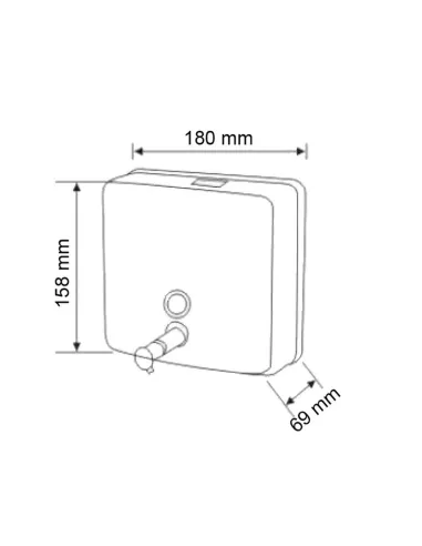 Дозатор жидкого мыла Hotec 13.115 Stainless steel, горизонтальный купить в Днепре и Киеве - цена от КТУ