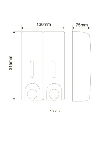 Дозатор жидкого мыла Hotec 13.202 ABS двойной купить в Днепре и Киеве - цена от КТУ