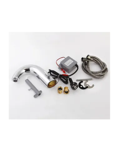 Змішувач сенсорний для умивальника Hotec 19.112-DC/AC Hot/Cold, 220В/6В купити у Дніпрі та Києві - ціна від КТУ