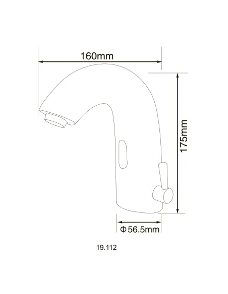 Змішувач сенсорний для умивальника Hotec 19.112-DC/AC Hot/Cold, 220В/6В купити у Дніпрі та Києві - ціна від КТУ