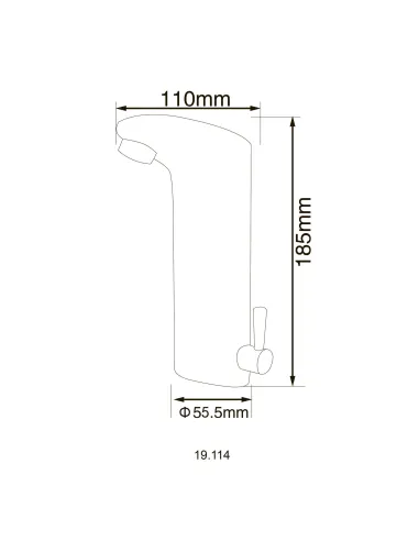 Смеситель сенсорный для умывальника Hotec 19.114 DC/AC Hot/Cold купить в Днепре и Киеве - цена от КТУ