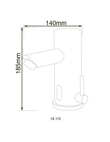 Смеситель сенсорный для умывальника Hotec 19.115 DC/AC Hot/Cold купить в Днепре и Киеве - цена от КТУ