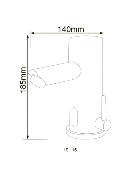 Смеситель сенсорный для умывальника Hotec 19.115 DC/AC Hot/Cold купить в Днепре и Киеве - цена от КТУ Смеситель сенсорный для умывальника Hotec 19.115 DC/AC Hot/Cold купить в Днепре и Киеве - цена от КТУ