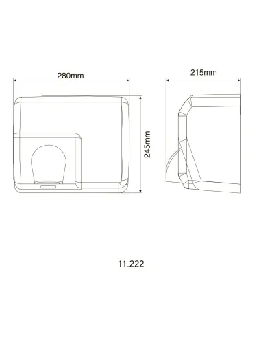 Сушилка для рук сенсорная Hotec 11.222-AISI304 купить в Днепре и Киеве - цена от КТУ