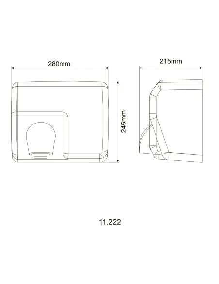 Сушилка для рук сенсорная Hotec 11.222-AISI304 купить в Днепре и Киеве - цена от КТУ