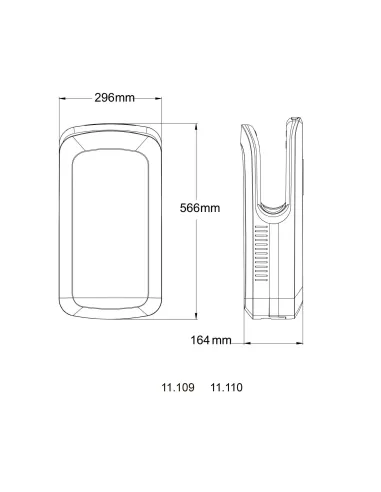 Сушилка для рук сенсорная Hotec 11.109-ABS купить в Днепре и Киеве - цена от КТУ