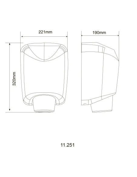 Сушилка для рук сенсорная Hotec 11.252.B купить в Днепре и Киеве - цена от КТУ