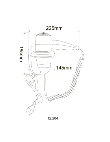 Фен настенный Hotec HB-001 ABS White купить в Днепре и Киеве - цена от КТУ