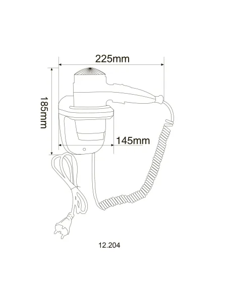 Фен настенный Hotec HB-001 ABS White купить в Днепре и Киеве - цена от КТУ