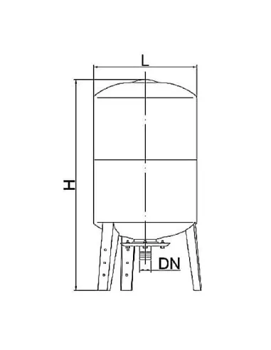 Гідроакумулятор Euroaqua VT 150 вертикальний купити у Дніпрі та Києві - ціна від КТУ