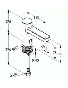 Сенсорний кран для умивальника Kludi Zenta 3820505 (1 підводка для очей, 230 В) - 1