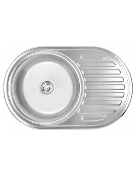 Мойка для кухни овальная Wezer 7750(06) Satin из нержавеющей стали
