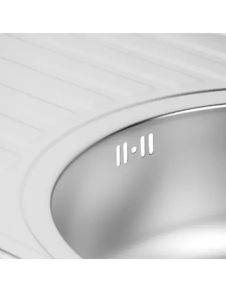 Мийка для кухні овальна Wezer 7750(06) Satin із нержавіючої сталі