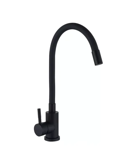 Смеситель для кухни Wezer EKO4E-01-BLACK, с гибким изливом Смеситель для кухни Wezer EKO4E-01-BLACK, с гибким изливом
