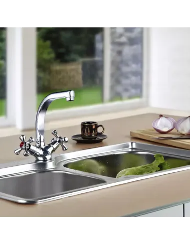 Смеситель для кухни Wezer TLD4-827, двухвентильный