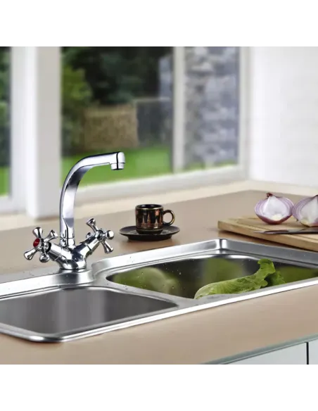 Змішувач для кухні Wezer TLD4-827, двовентильний