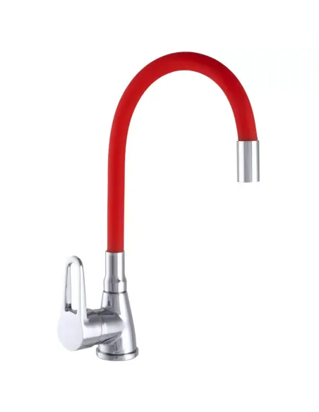 Смеситель для кухни Wezer SOP4-R045-RED, с гибким изливом Смеситель для кухни Wezer SOP4-R045-RED, с гибким изливом