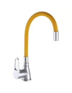 Смеситель для кухни Wezer SOP4-R045-YELLOW, с гибким изливом