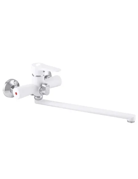 Змішувач для ванни Wezer PUD7-B045-WHITE з душовим набором, білий