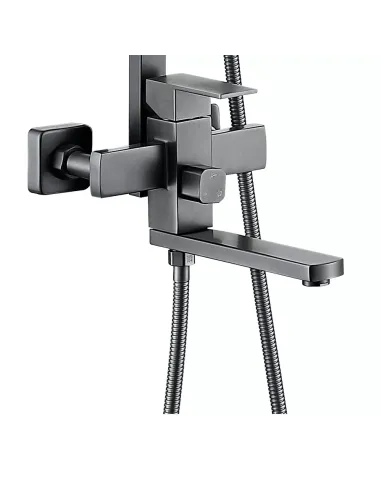 Душевая система Wezer PRO16-02-GUNGREY, с изливом