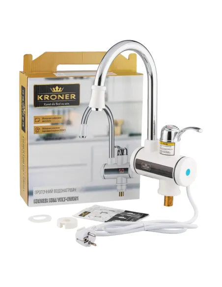 Смеситель для кухни Kroner KRM Volt - CW091, с подогревом воды