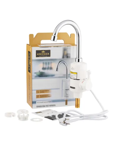 Смеситель для кухни Kroner KRM Volt - CW190FA, с подогревом воды