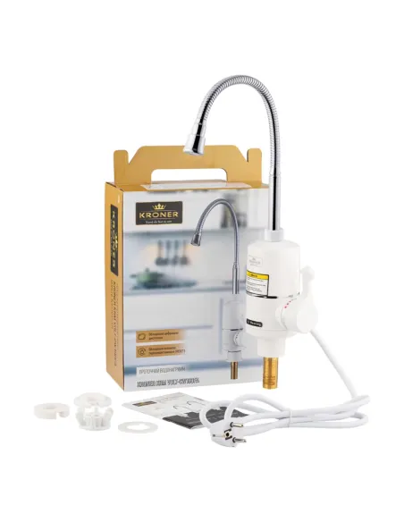 Смеситель для кухни Kroner KRM Volt - CW190RFA, с подогревом воды