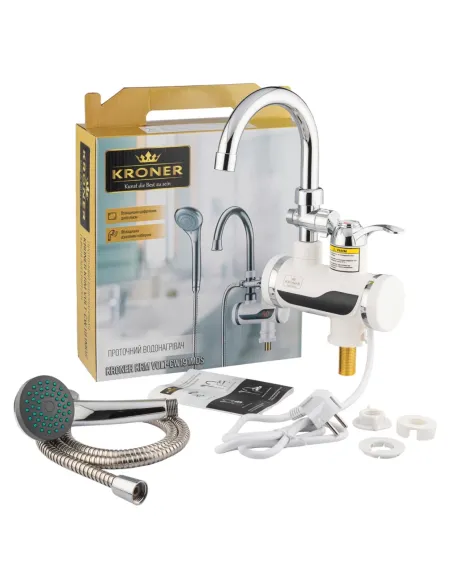 Змішувач для ванни Kroner KRM Volt - CW191MDS, з підігрівом води